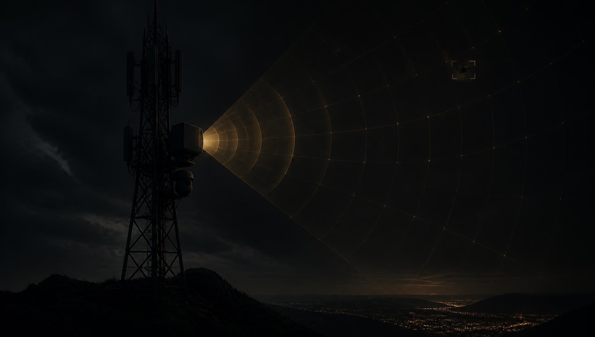 TRIADX radar sensor on a telecommunications tower